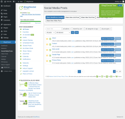 Page screenshot: Blog2Social → Social Media Posts