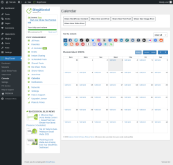 Page screenshot: Blog2Social → Calendar