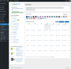 Page screenshot: Blog2Social &rarr; Calendar