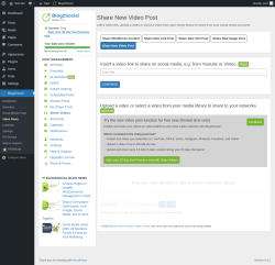 Page screenshot: Blog2Social &rarr; Video Posts