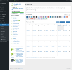 Page screenshot: Blog2Social &rarr; Calendar