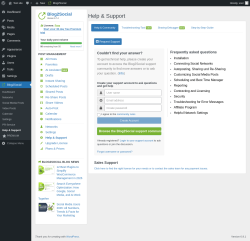 Page screenshot: Blog2Social &rarr; Help & Support