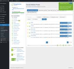 Page screenshot: Blog2Social &rarr; Social Media Posts