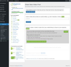 Page screenshot: Blog2Social &rarr; Video Posts
