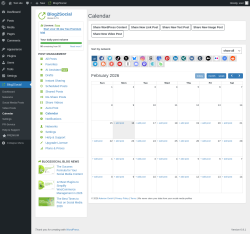 Page screenshot: Blog2Social &rarr; Calendar