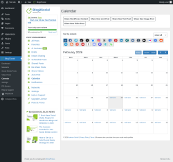 Page screenshot: Blog2Social &rarr; Calendar