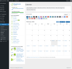 Page screenshot: Blog2Social &rarr; Calendar