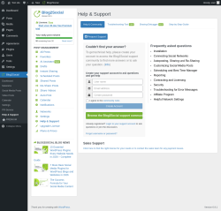 Page screenshot: Blog2Social &rarr; Help & Support