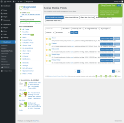 Page screenshot: Blog2Social &rarr; Social Media Posts