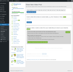 Page screenshot: Blog2Social &rarr; Video Posts