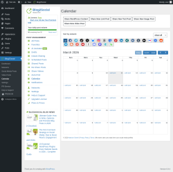Page screenshot: Blog2Social &rarr; Calendar