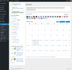 Page screenshot: Blog2Social &rarr; Calendar