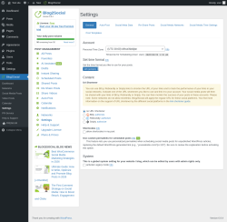Page screenshot: Blog2Social &rarr; Settings