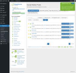 Page screenshot: Blog2Social &rarr; Social Media Posts