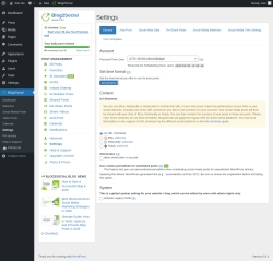 Page screenshot: Blog2Social &rarr; Settings