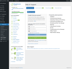 Page screenshot: Blog2Social &rarr; Help & Support