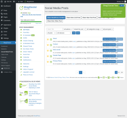 Page screenshot: Blog2Social &rarr; Social Media Posts