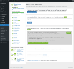 Page screenshot: Blog2Social &rarr; Video Posts