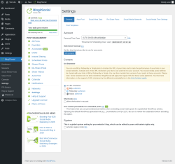 Page screenshot: Blog2Social &rarr; Settings