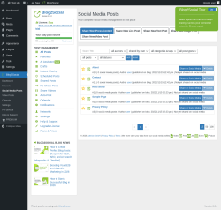 Page screenshot: Blog2Social &rarr; Social Media Posts