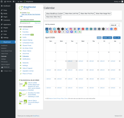 Page screenshot: Blog2Social &rarr; Calendar