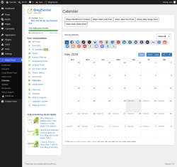 Page screenshot: Blog2Social &rarr; Calendar