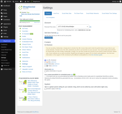 Page screenshot: Blog2Social &rarr; Settings
