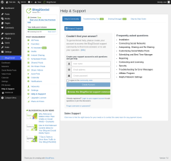 Page screenshot: Blog2Social &rarr; Help & Support
