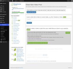 Page screenshot: Blog2Social &rarr; Video Posts