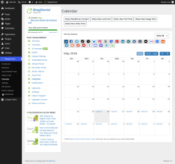 Page screenshot: Blog2Social &rarr; Calendar