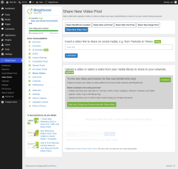 Page screenshot: Blog2Social &rarr; Video Posts