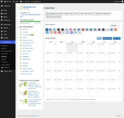 Page screenshot: Blog2Social &rarr; Calendar