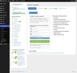 Page screenshot: Blog2Social &rarr; Help & Support