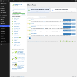 Page screenshot: Blog2Social &rarr; Share Posts