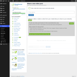 Page screenshot: Blog2Social &rarr; Video Posts