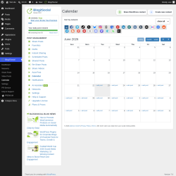 Page screenshot: Blog2Social &rarr; Calendar