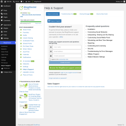 Page screenshot: Blog2Social &rarr; Help & Support