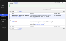 Page screenshot: Plugins &lsaquo; Test site &mdash; WordPress