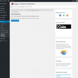 Page screenshot: Tools → Blogger To WordPress Redirection