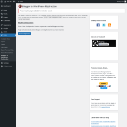 Page screenshot: Tools → Blogger To WordPress Redirection