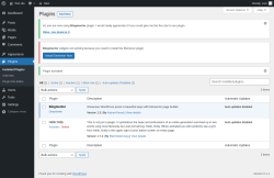 Page screenshot: Plugins &lsaquo; Test site &mdash; WordPress