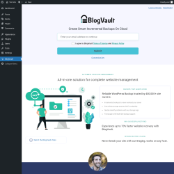 Page screenshot: BlogVault