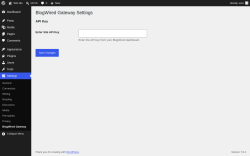 Page screenshot: Settings &rarr; BlogWired Gateway