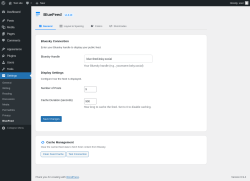 Page screenshot: Settings &rarr; BlueFeed