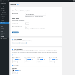 Page screenshot: Settings &rarr; BlueFeed