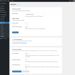 Page screenshot: Settings &rarr; BlueFeed