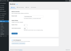 Page screenshot: Settings &rarr; BlueFeed