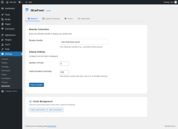 Page screenshot: Settings &rarr; BlueFeed