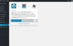 Page screenshot: Notifications ‹ Test site — WordPress
