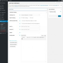 Page screenshot: Notifications → Add New